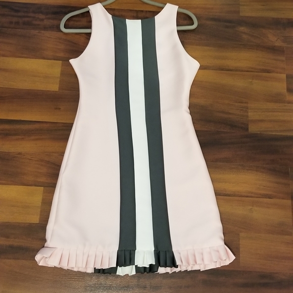 Camilyn Beth pink pleated hem stripe dress - Picture 5 of 7